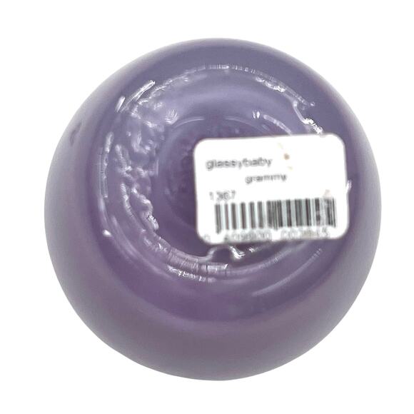 Glassy baby Grammy lilac purple hand blown votive candle - Picture 4 of 6